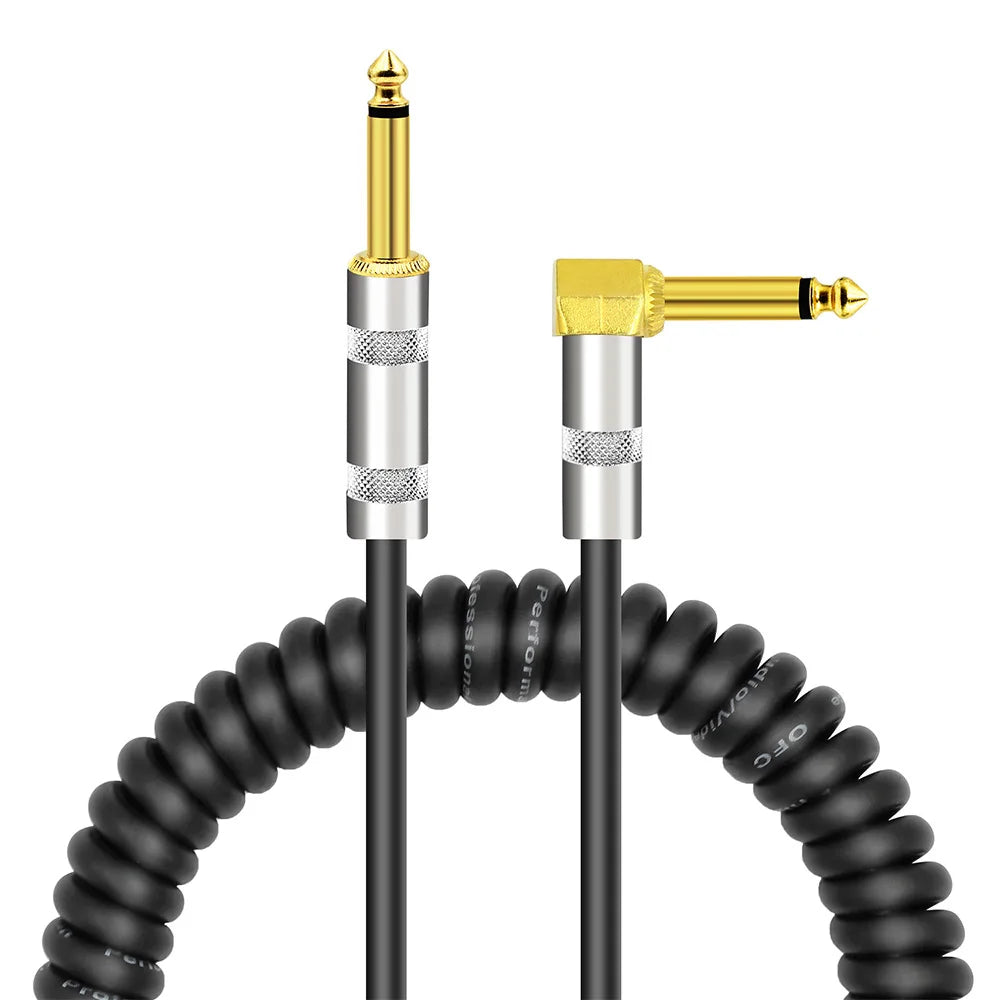 Curly Instrument Audio Guitar Cable Line Instrument Line PU Jacket Electric Guitar Bass Mixer Equalizer Guitar Accessories