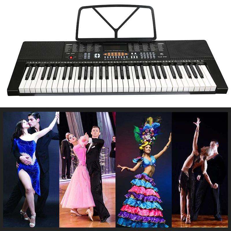 Lightweight Portable 61 Key Music Digital Electronic Keyboard Electric Piano Organ Training Teaching Supplies With 1 Microphone