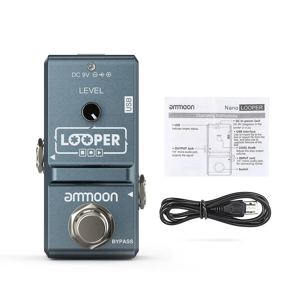 ammoon AP-09 Looper Guitar Pedal Nano Series Loop Electric Guitar Effect Pedal True Bypass Unlimited Overdubs Guitar Parts
