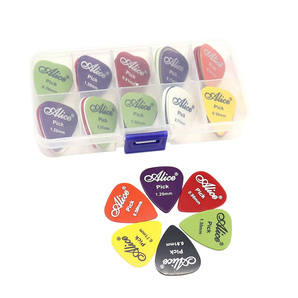 Electric Guitar Picks 50 Pcs Acoustic Music Picks Plectrum 0.58/0.71/0.81/0.96/1.20/1.50mm Thickness Guitar Accessories