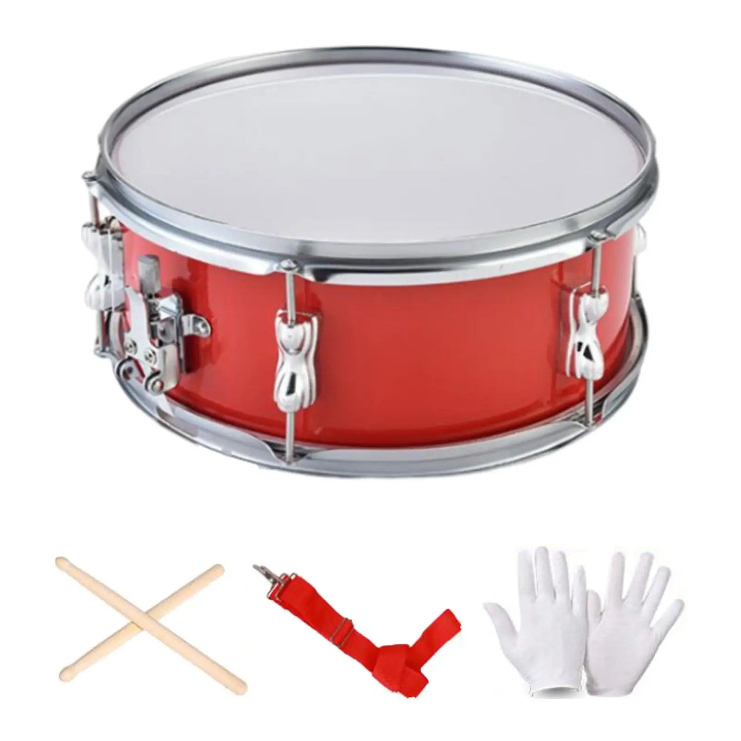 HarmonyBeat 13-Inch Snare Drum: Portable Percussion Instrument with Shoulder Strap - Ideal for Musicians of All Ages, Perfect for Gift Giving!