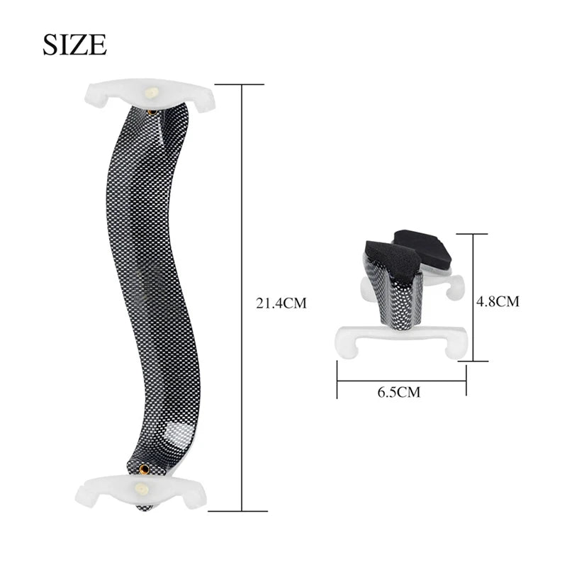 3/4 4/4 Universal Violin Shoulder Rest Adjustable Imitation Carbon Fiber Rest Thickened Sponge Shoulder Pad Replacement Parts