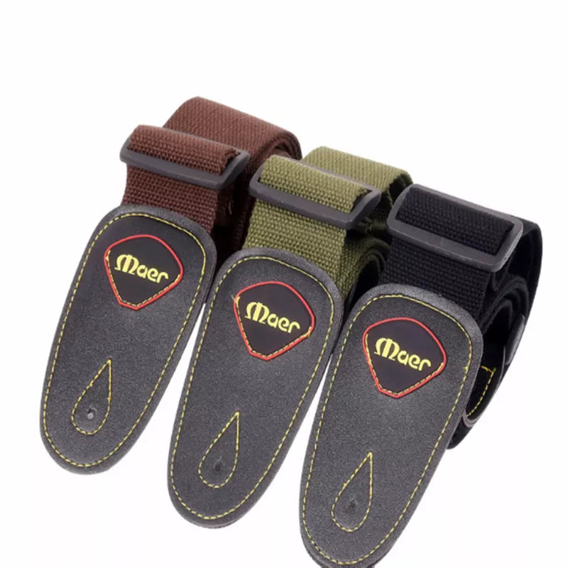 Acoustic Guitar Strap Leather Electric Bass Guitar Belt Black Brown Green Strap Guitar Musical Instruments