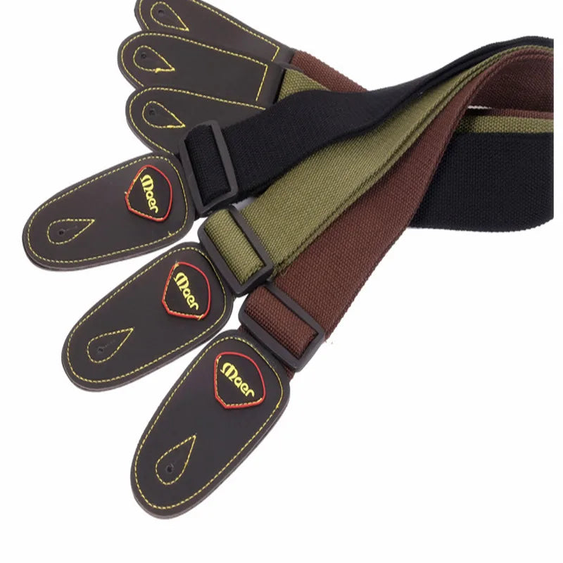Acoustic Guitar Strap Leather Electric Bass Guitar Belt Black Brown Green Strap Guitar Musical Instruments