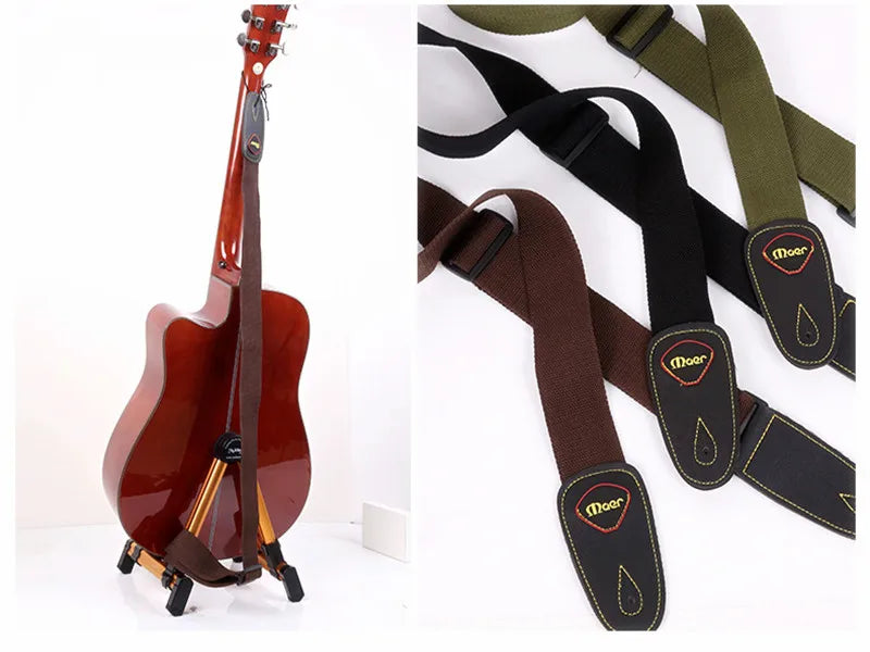 Acoustic Guitar Strap Leather Electric Bass Guitar Belt Black Brown Green Strap Guitar Musical Instruments