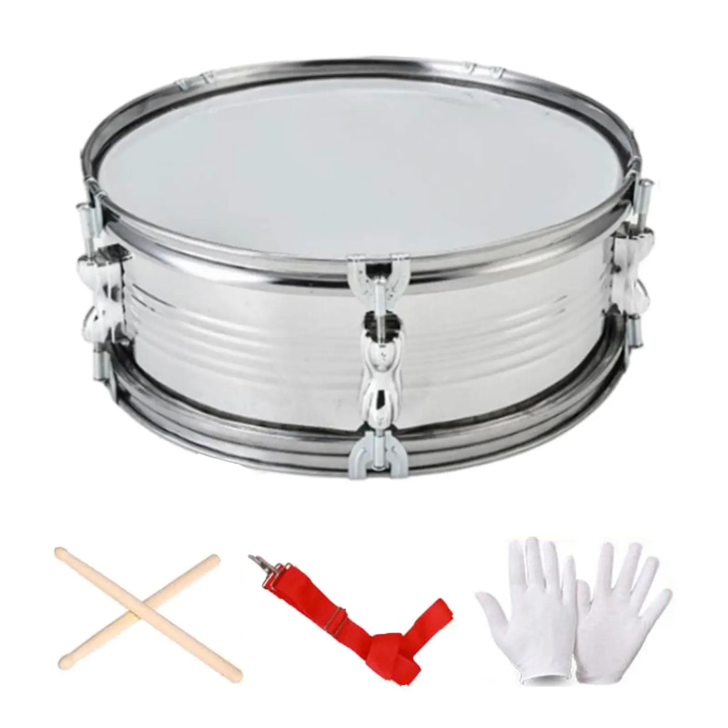 HarmonyBeat 13-Inch Snare Drum: Portable Percussion Instrument with Shoulder Strap - Ideal for Musicians of All Ages, Perfect for Gift Giving!
