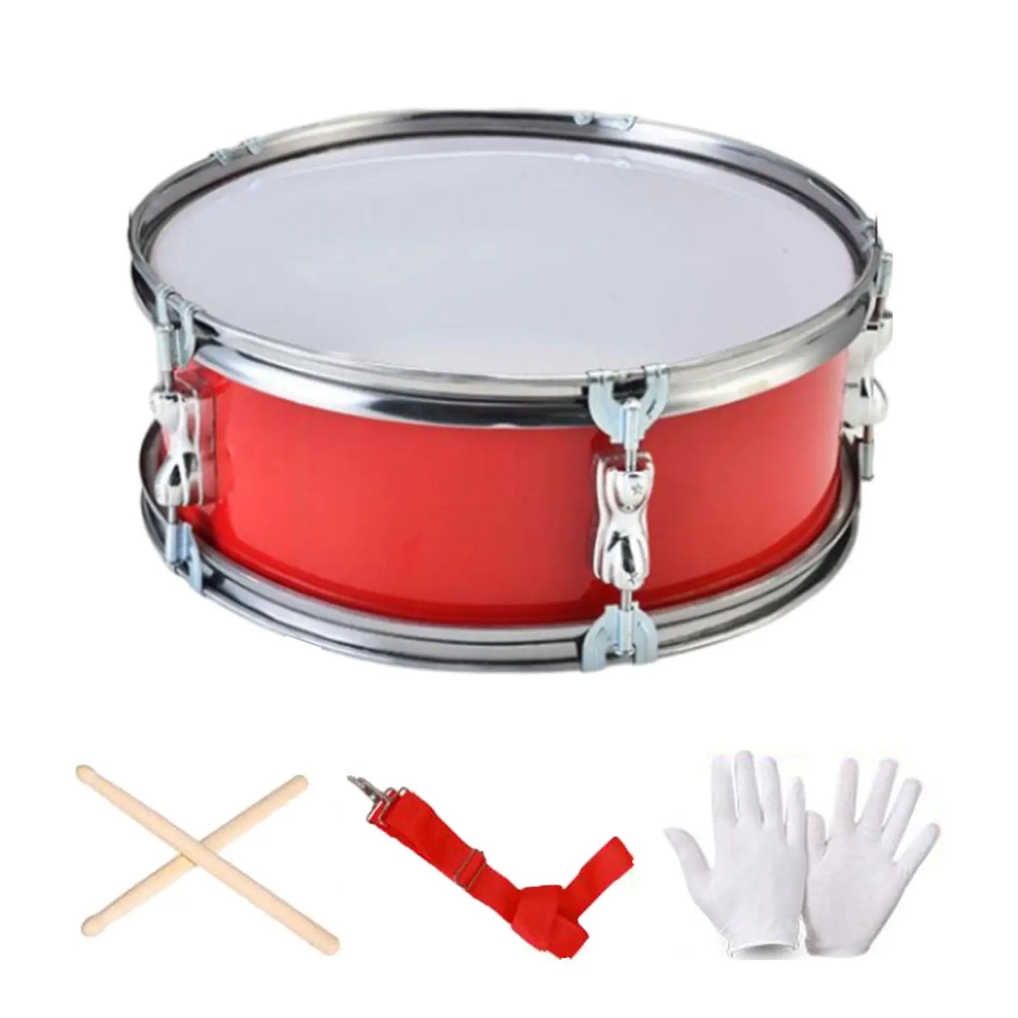 HarmonyBeat 13-Inch Snare Drum: Portable Percussion Instrument with Shoulder Strap - Ideal for Musicians of All Ages, Perfect for Gift Giving!