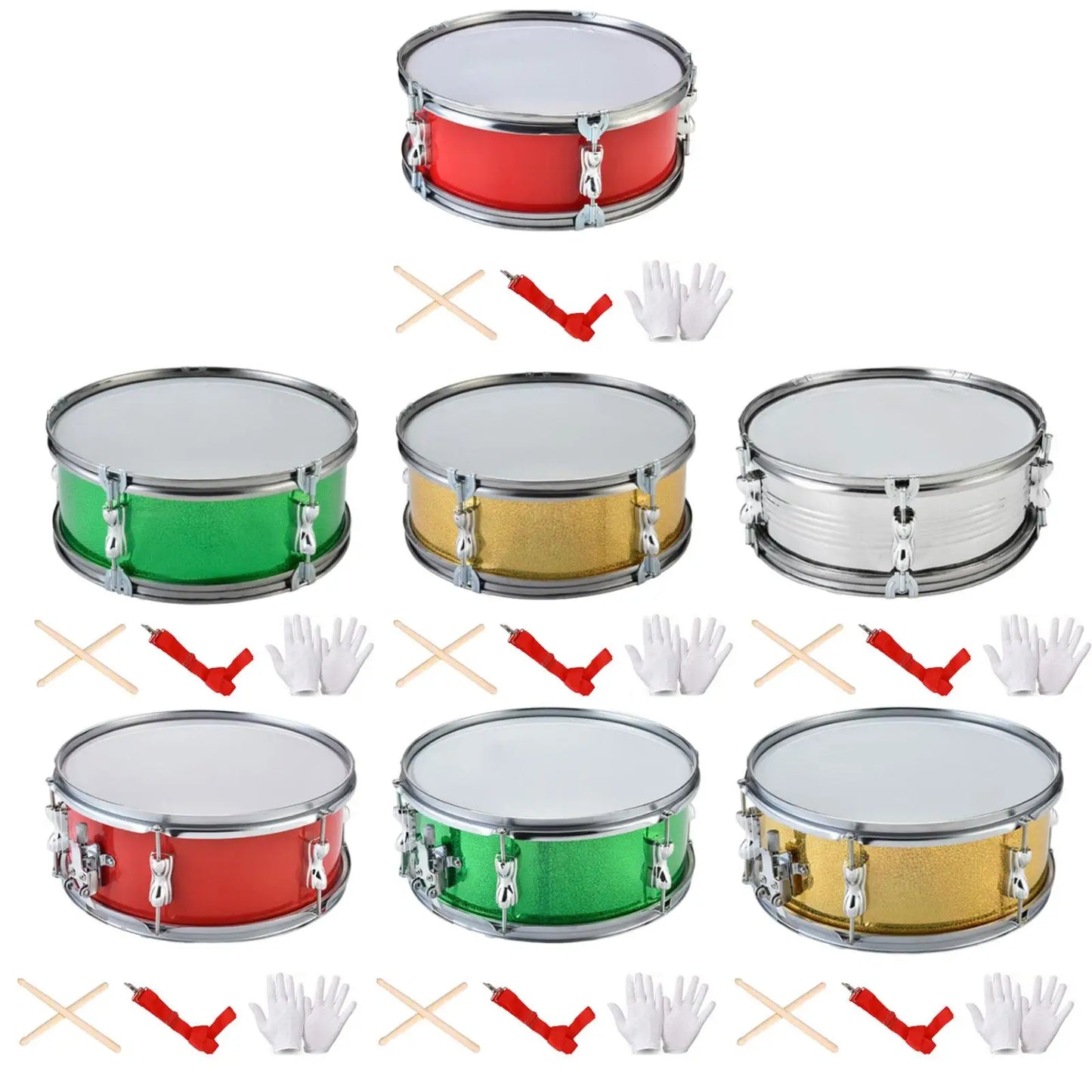 HarmonyBeat 13-Inch Snare Drum: Portable Percussion Instrument with Shoulder Strap - Ideal for Musicians of All Ages, Perfect for Gift Giving!