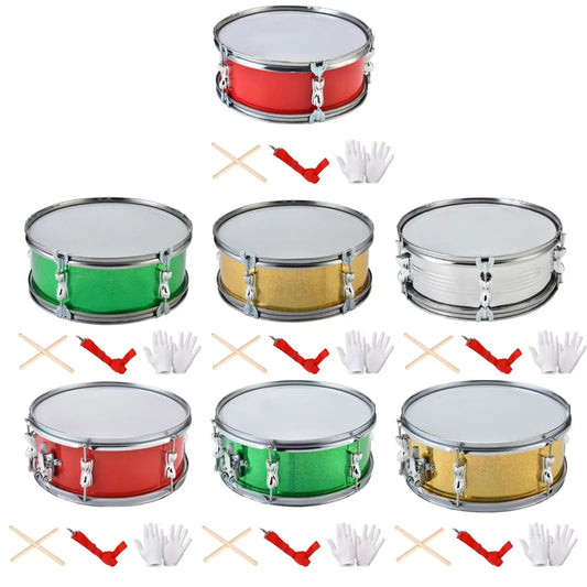 HarmonyBeat 13-Inch Snare Drum: Portable Percussion Instrument with Shoulder Strap - Ideal for Musicians of All Ages, Perfect for Gift Giving!