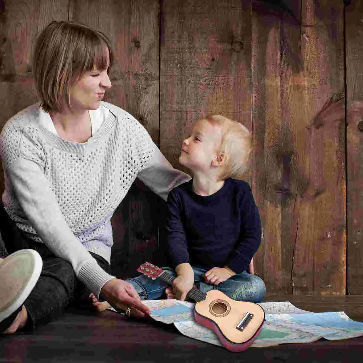 21inch Beginner Learning Guitar Children'S Guitar Acoustic Guitar Mini Guitar Musical Instrument Craft For Beginner Children
