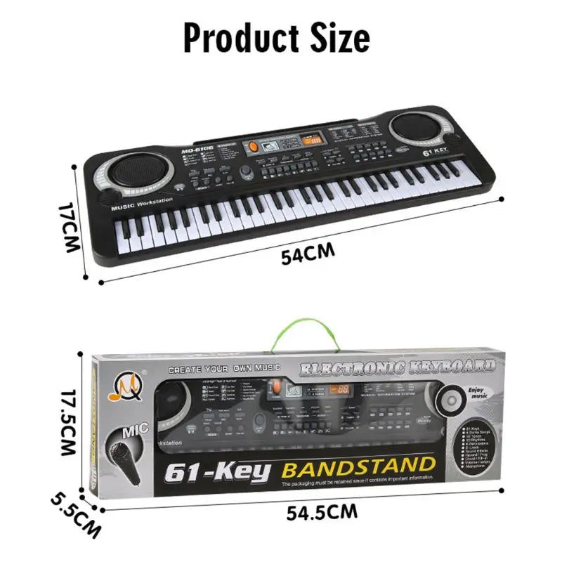 61 Keys Digital Music Electronic Keyboard for KEY Board Electric Piano Children Gift