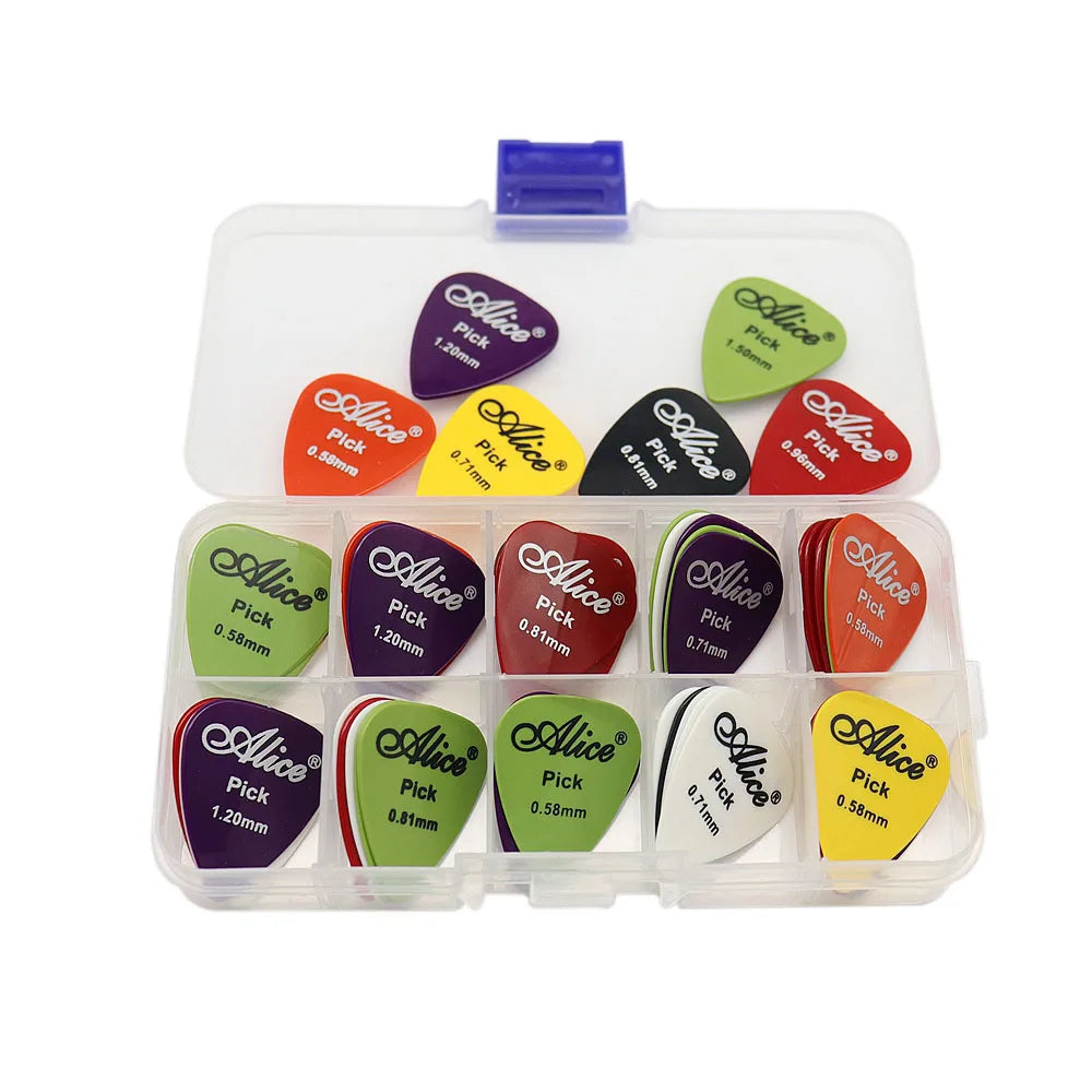 Electric Guitar Picks 50 Pcs Acoustic Music Picks Plectrum 0.58/0.71/0.81/0.96/1.20/1.50mm Thickness Guitar Accessories