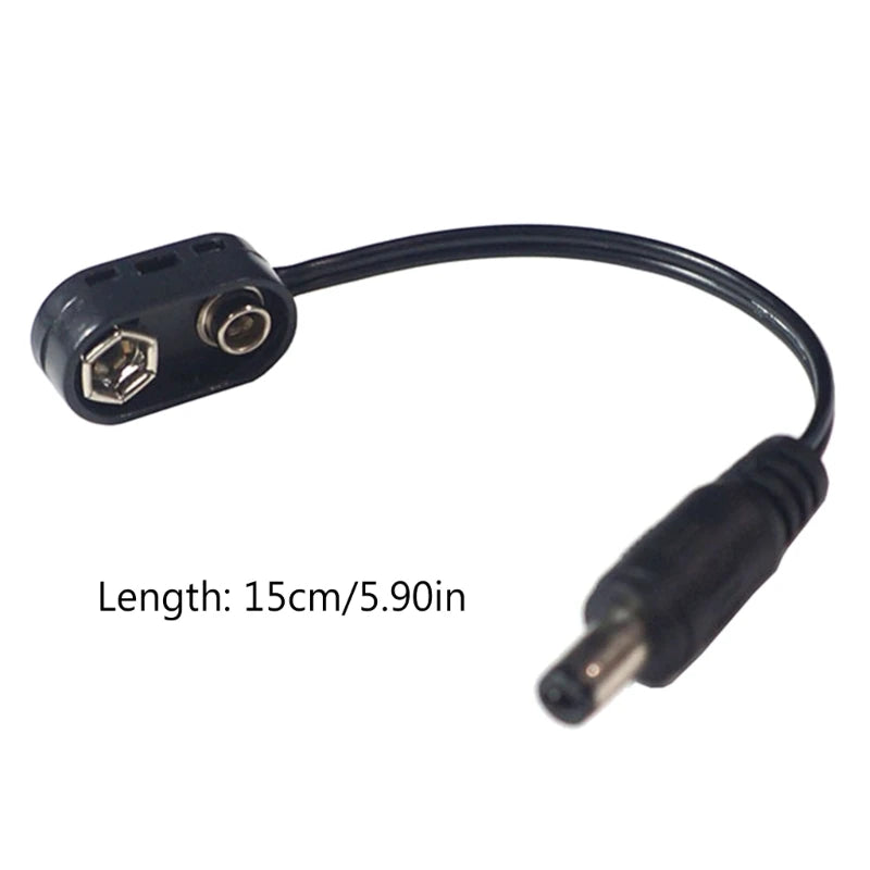 G92F 9V Clip Converter Male DCJack Plug Power Cable Connector Guitar Effect Pedal Power Supply Adapter