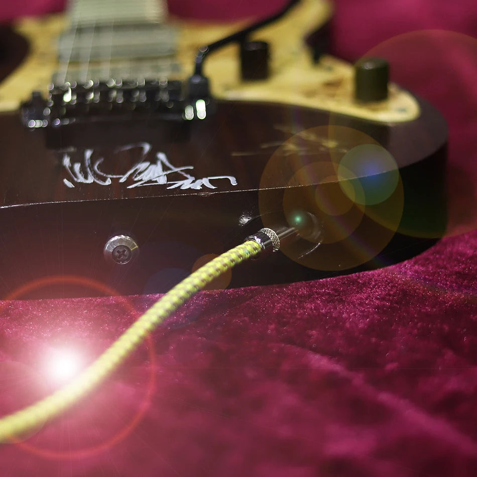 3 Meters 5 Meters 10/16.5 Feet Electric Guitar Cable Bass Musical Instrument Cable Braided 90% Shielded 6.35mm Straight To Angle