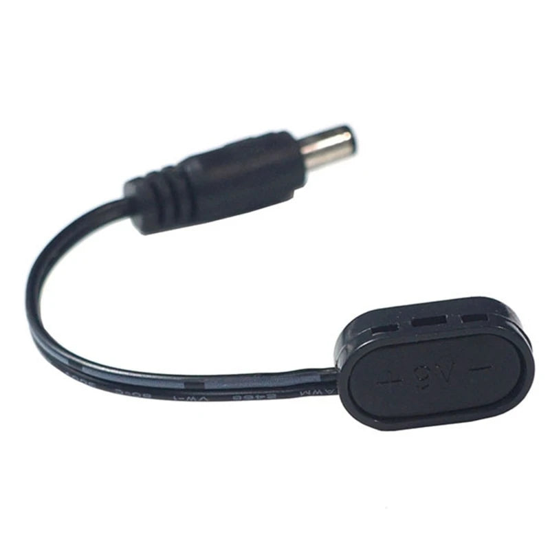 G92F 9V Clip Converter Male DCJack Plug Power Cable Connector Guitar Effect Pedal Power Supply Adapter